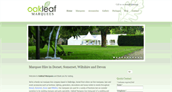 Desktop Screenshot of oakleafmarquees.co.uk